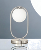 Lampka nocna stołowa elegancka Milano Ring E14 chrom mat