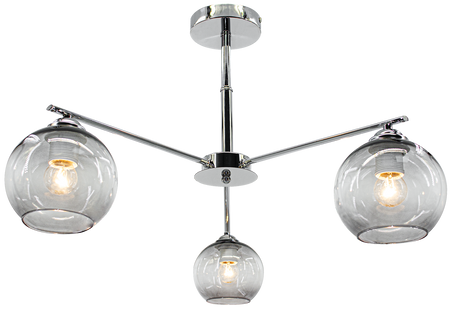 Lampa sufitowa Neapol 3xE27 chrom szklane kule