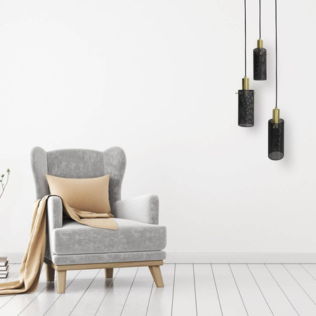 Light prestige Tirana 3 wisząca talerz czarna LP-945/3P BK