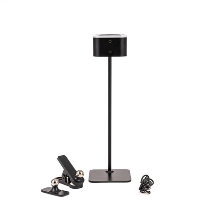 Lampka Biurkowa V-TAC 4w1 35cm Kinkiet Klips Latarka 3W LED CCT Czarna 