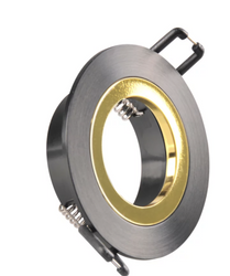 Oprawa podtynkowa FEBE okrągła czarno-złota z oprawką GU10