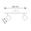Lampa ścienno-sufitowa ruchoma LED KUBIK 2 Czarna 3000K