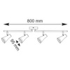 Lampa ścienno-sufitowa ruchoma LED BERG 4 Biała 3000K