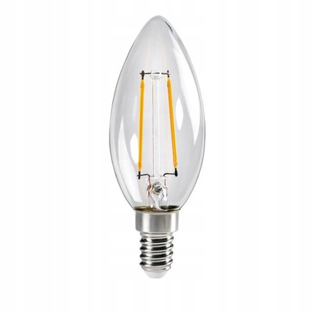 Żarówka Led filament dekoracyjna XLED E14 C35 2,5W świeczka 2700K
