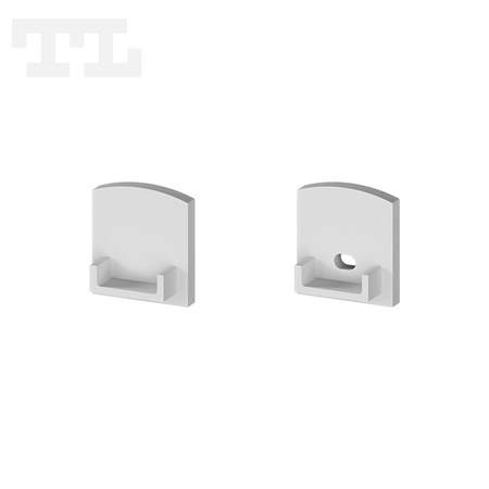 Komplet zaślepek bocznych szarych P4-4 (1 szt. z otworem, 1 szt bez otworu) (nr kat 7704401)