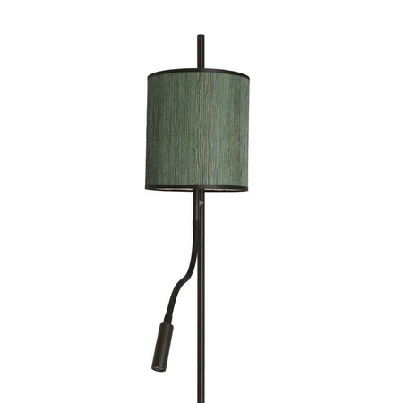 Bendi lampa podłogowa czarna 1x40w e27+3w led Abażur zielony 51-25265