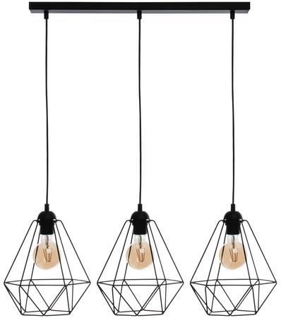 Lampa wisząca BASKET BLACK 3xE27 czarna