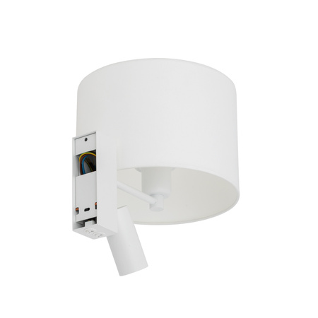 Kinkiet regulowany z włącznikiem biały LUSSO Nowodvorski 11520