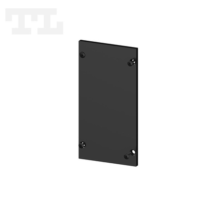 Zaślepka aluminiowa czarna P22-10 bez otworu (wkręty w komplecie) (nr kat 77221016)