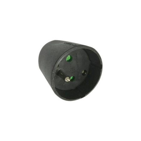 Gniazdo proste z/u x1 16A czarne ELEKTRO