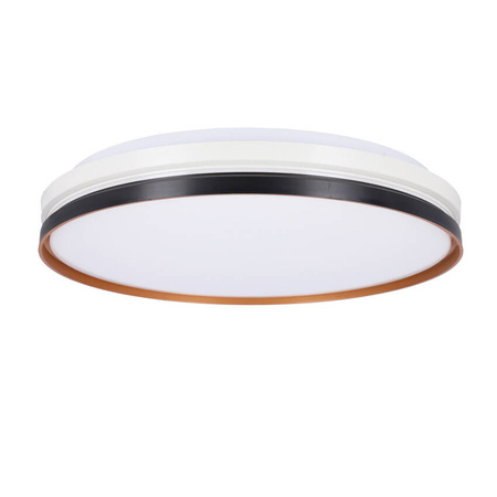 Montana Lampa sufitowa plafon czarny+biały+złoty 24W led 40cm 