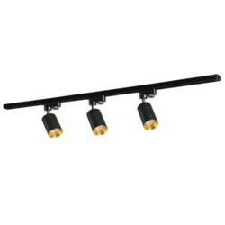 Zestaw szynowy MARIBEL Czarny+złoty 3xGU10 reflektor, szyna 1m