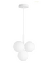 Lampa wisząca biała Milano Bubbles mleczne kule 4xE14