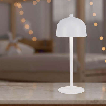 Lampka Biurkowa Nocna V-TAC 3W LED 30cm Ładowanie USB Ściemnianie Biała 