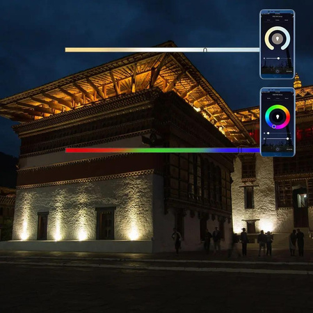 Projektor LED WiFi V-TAC 20W Czujnik Ruchu Czarny Z MUFĄ SMART Amazon Alexa Google Home VT-5192S RGB+3000K-6500K 1500lm