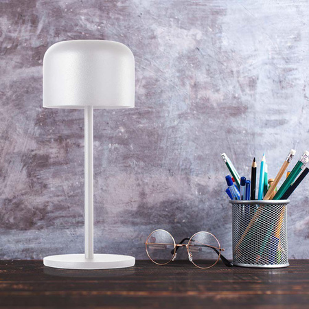 Lampka Biurkowa Nocna V-TAC 1,5W LED 21cm Ładowanie Ściemnianie Biała 