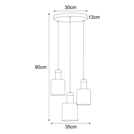 Lampa wisząca K-5257 z serii ALTO 3xE27