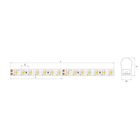 Kluś Taśma LED KWP-3RSL40-0480-24, 103 lm/m, 4.8 W/m, IP65