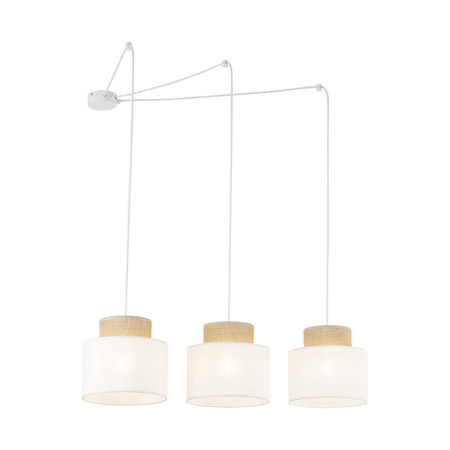 Lampa wisząca Duo White Juta 3xE27