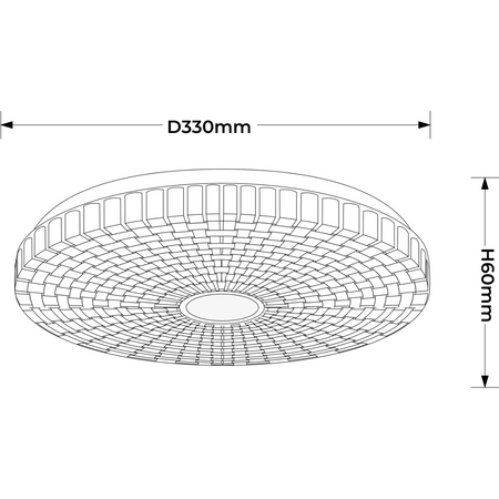 Light prestige Solaro plafon 33 cm biały LP-5490/1C-33 WH