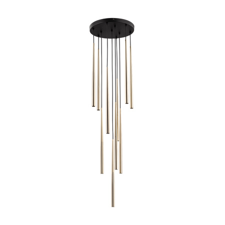 Lampa wisząca PIANO Black/Gold 10xG9