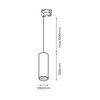 Pipe Track Pendant Light Black 1xGU10 - 3 Circuit