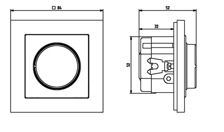 Ospel Sonata Kaszmir Ściemniacz przyciskowo-obrotowy przystosowany do obciążenia żarowego i halogenowego ŁP-8R/m/82