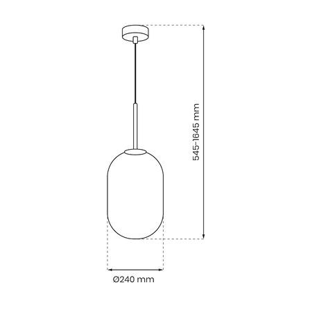 Lampa wisząca ALIAS BLACK 1xE14 