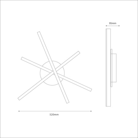 Lampa sufitowa STICK 12W LED