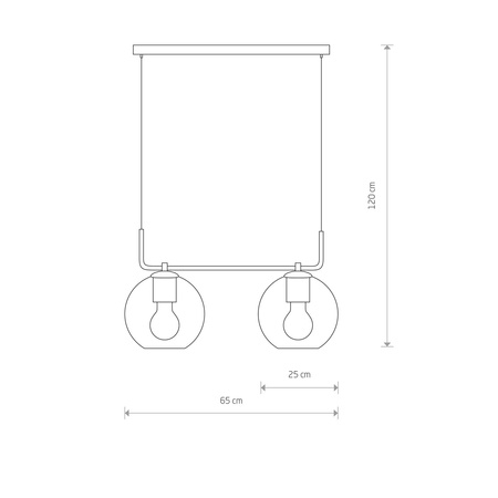 Nowodvorski Lampa wisząca szklane kule dymione MONACO
