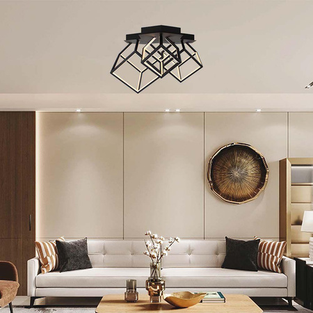 Oprawa Sufitowa V-TAC 46W LED Czarna VT-7921 3000K 4900lm