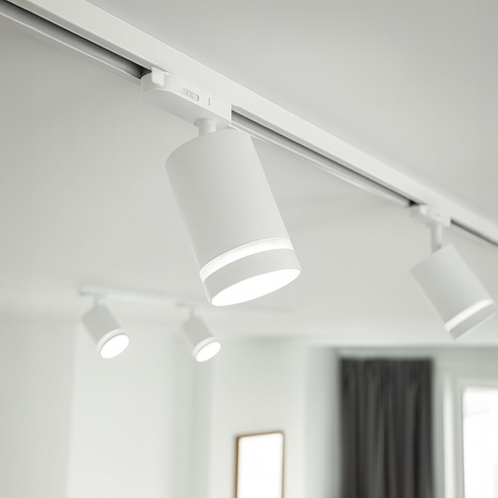 Oprawa Pipe Ring Track Biały 1xGU10 - 3-obwodowy