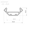 LED P3-3 Profil 2000 mm biały lakierowany (nr kat 863311)