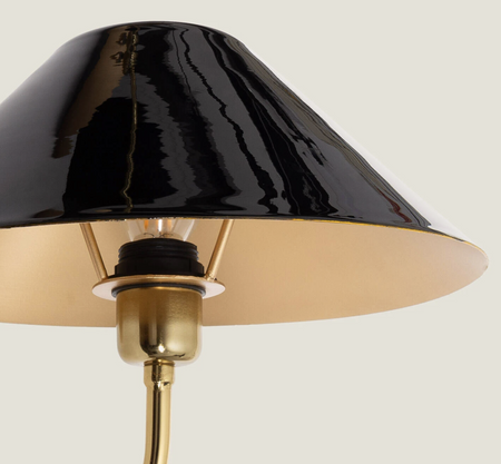 Kinkiet z Metalu BRIJESH 1xE27 czarny żółty złoty