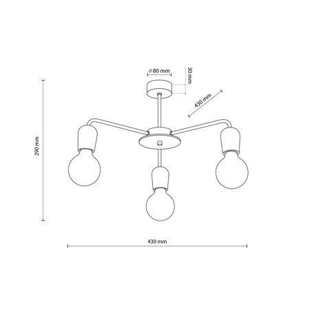 Lampa sufitowa MIRIAM 3xE27