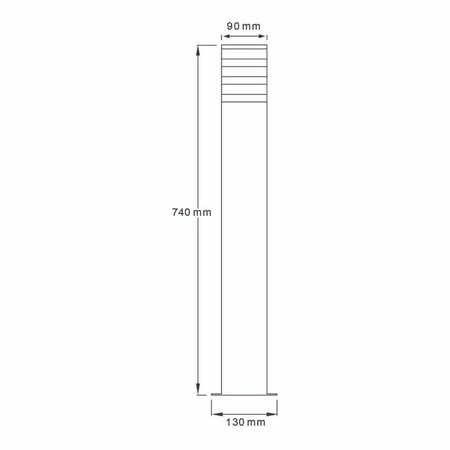 Lampa zewnętrzna TEKSAS 74cm grafit 1xE27