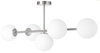 Lampa sufitowa Milano chrom mat 5xE14 mleczne kule