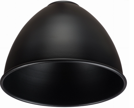Klosz metalowy okrągły czarny kopuła E27 LOFT