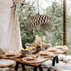 Lampa wisząca dwukolorowa BOHO bambusowa plecionka NUSA 50cm