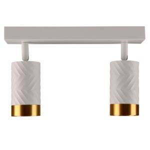 Lampa ścienno-sufitowa ARRAS 2 biało-złota GU10