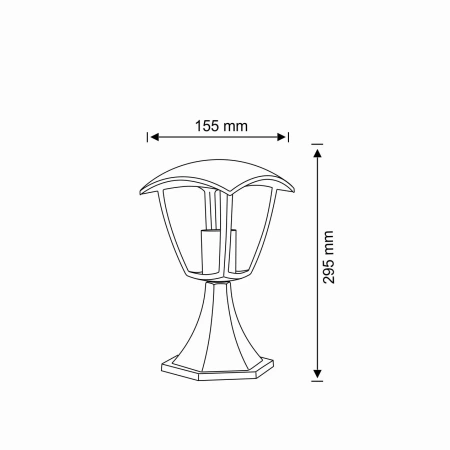 Lampa zewnętrzna IGMA niska czarna 1xE27