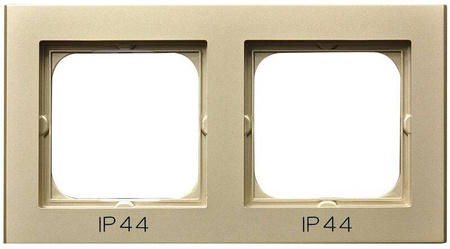Ramka podwójna do łączników IP-44 Sonata Ospel Szampański złoty