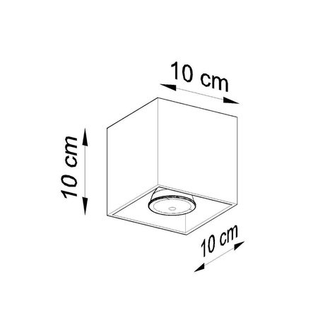 Plafon QUAD 1 antracyt
