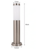 Słupek ogrodowy srebrny okrągły 1xE27 lampa IP44 45cm z czujnikiem ruchu 