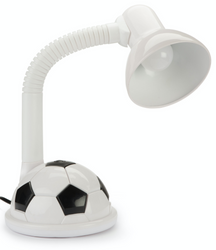 Dziecięca lampka biurkowa biała piłka nożna 1xE27