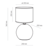 Lampka nocna PALLA Small Gray 1xE27