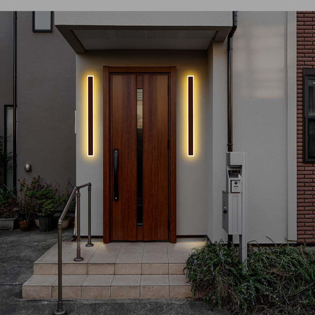 Oprawa Ścienna Elewacyjna kinkiet LED L 17W IP65 Brąz Corten 63cm VT-11117-C 4000K 2330lm