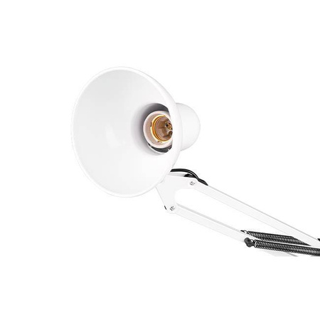 Lampa biurkowa kreślarska Lena 1xE27 biała