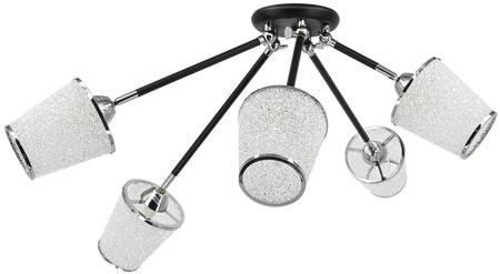 Lampa sufitowa Nairobi 5xE14 czarny i chrom