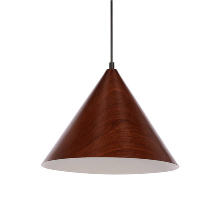 Dunca Lampa Wisząca 32 Czarny 1X40 E27 Klosz Ciemny Orzechowy